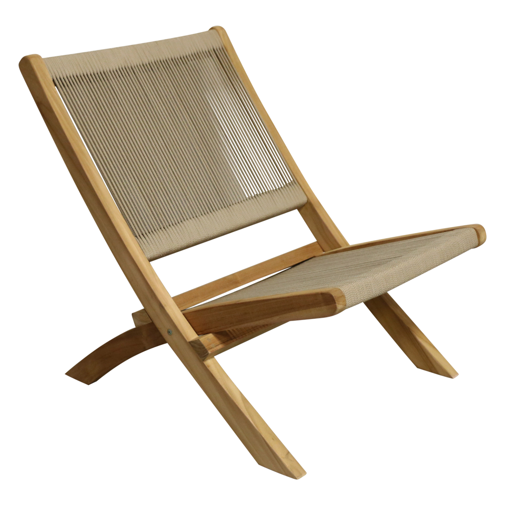 Rope opvouwbare loungestoel naturel