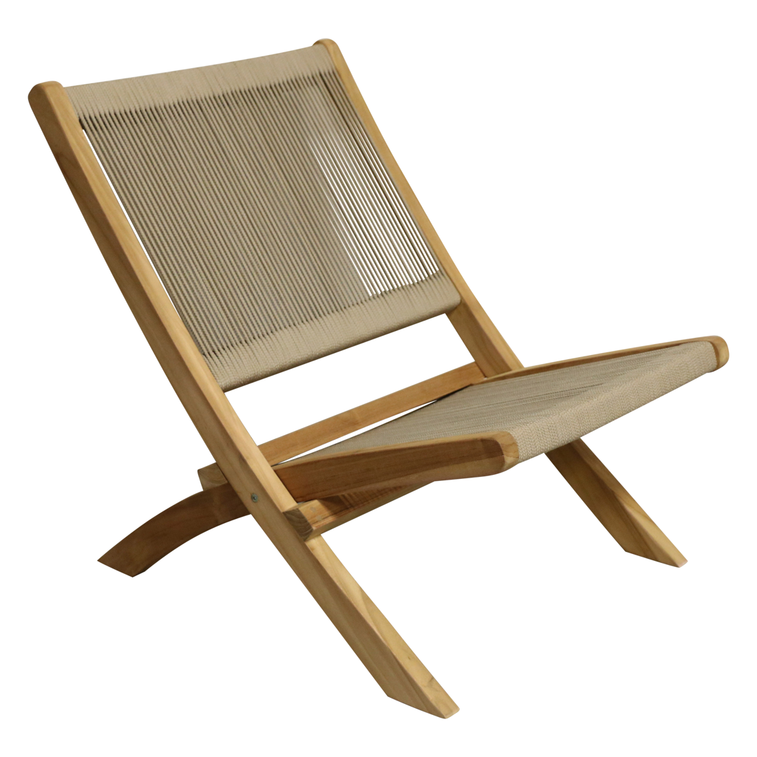 Rope opvouwbare loungestoel naturel