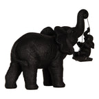 Beeld Olifant 20x8x18 cm Zwart Kunststof