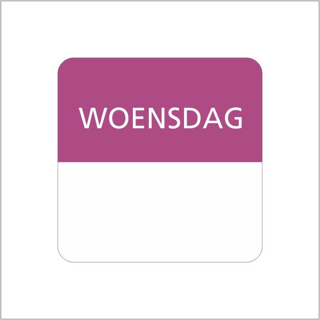 Woensdag- etiket - 500 stuks