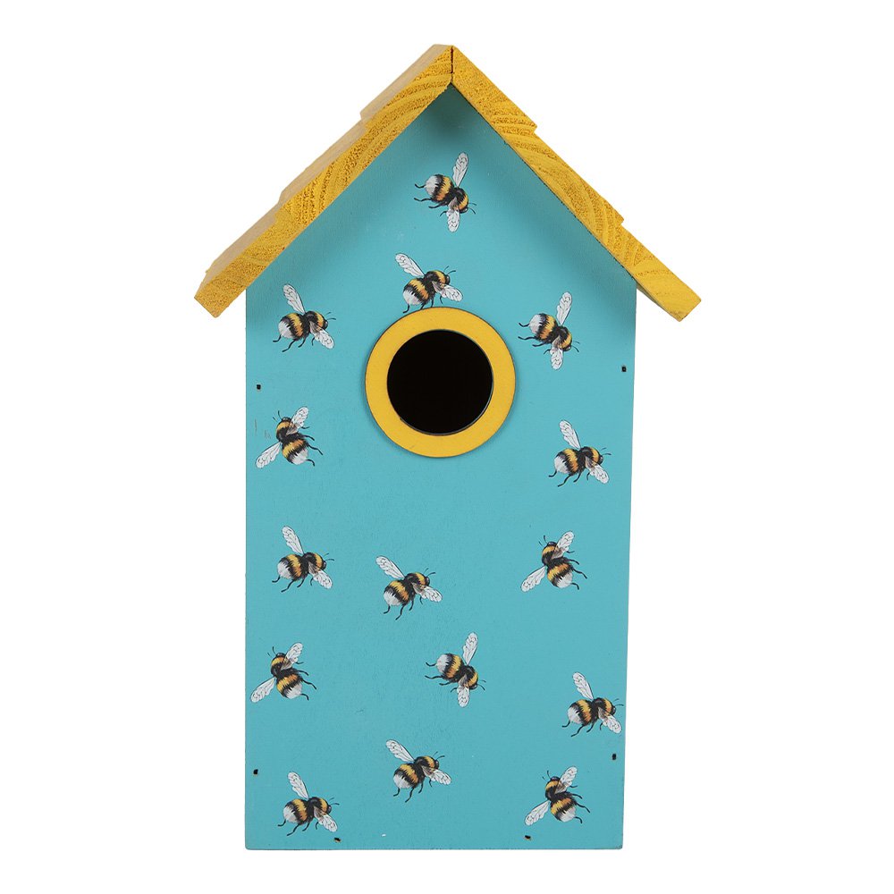 Vogelhuis 15x10x22 cm Blauw Hout