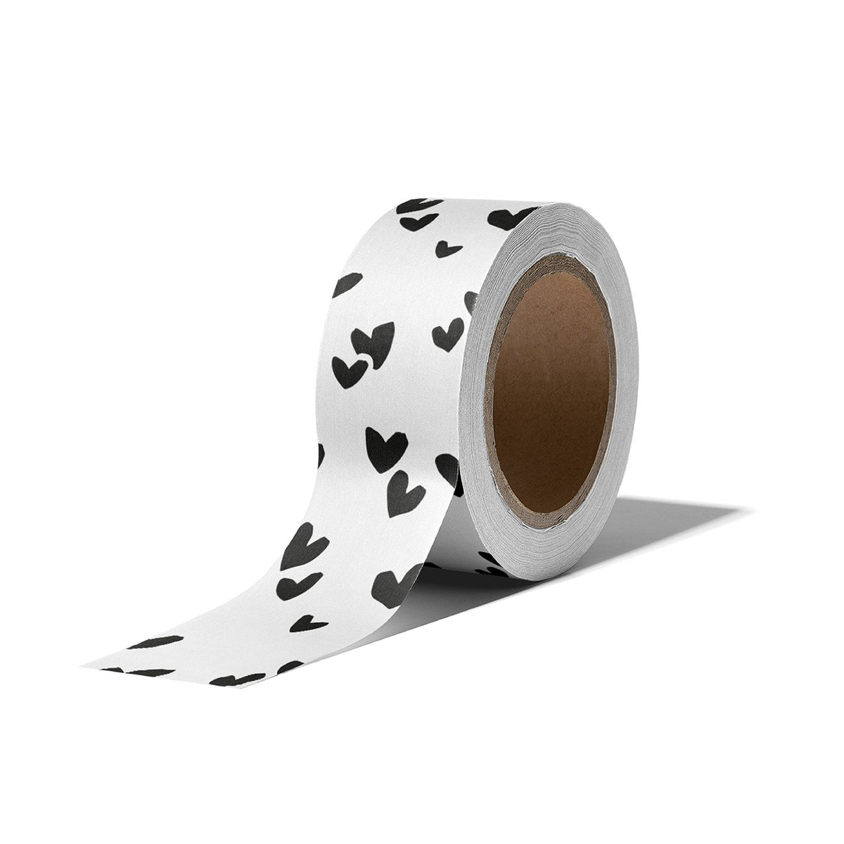 Washitape - 10m - per 9 - Solo Hearts - zwart/wit