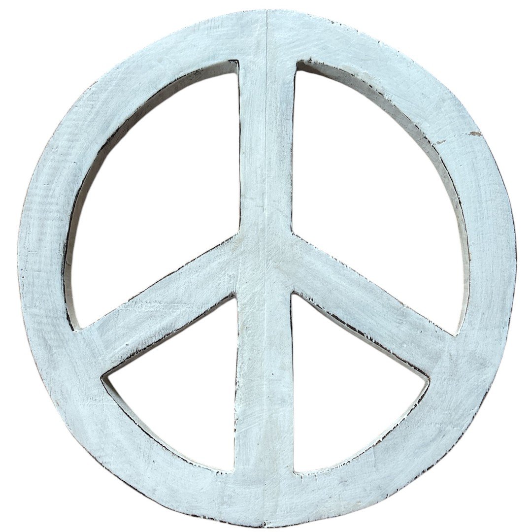 Houten Peace sign