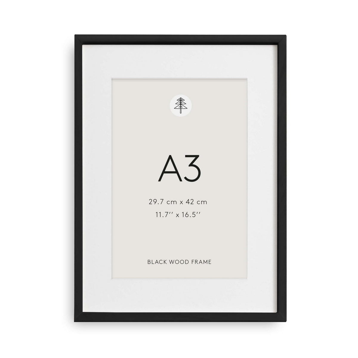 Zwarte fotolijst, A3