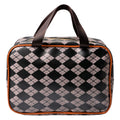 Toilettas Dames 24x9x19 cm Zwart Bruin Polyester Make-Up Tasje
