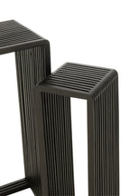 J-Line bijzettafel Kubus - hout - zwart - set van 2