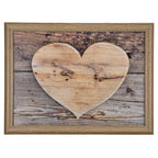 Schootkussen houten hart 43cm