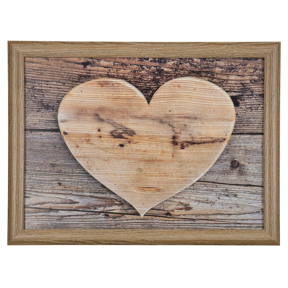 Schootkussen houten hart 43cm