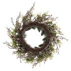 Kerstkrans Ø 50 cm Groen Wit Kunststof