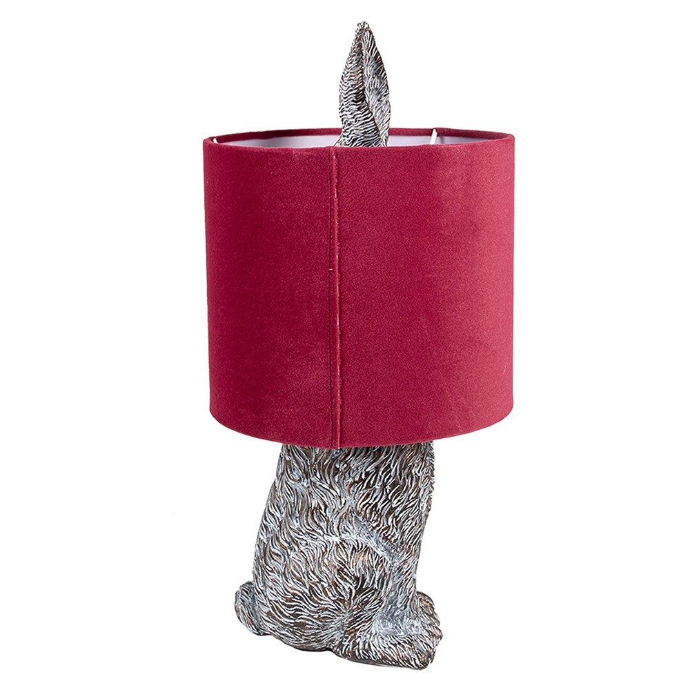 Tafellamp Konijn Ø 20x43 cm Bruin Rood Polyresin Bureaulamp