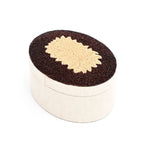 Ovale opslag - Vintage Regal Beaded Keepsake Box - 7X5 Inch