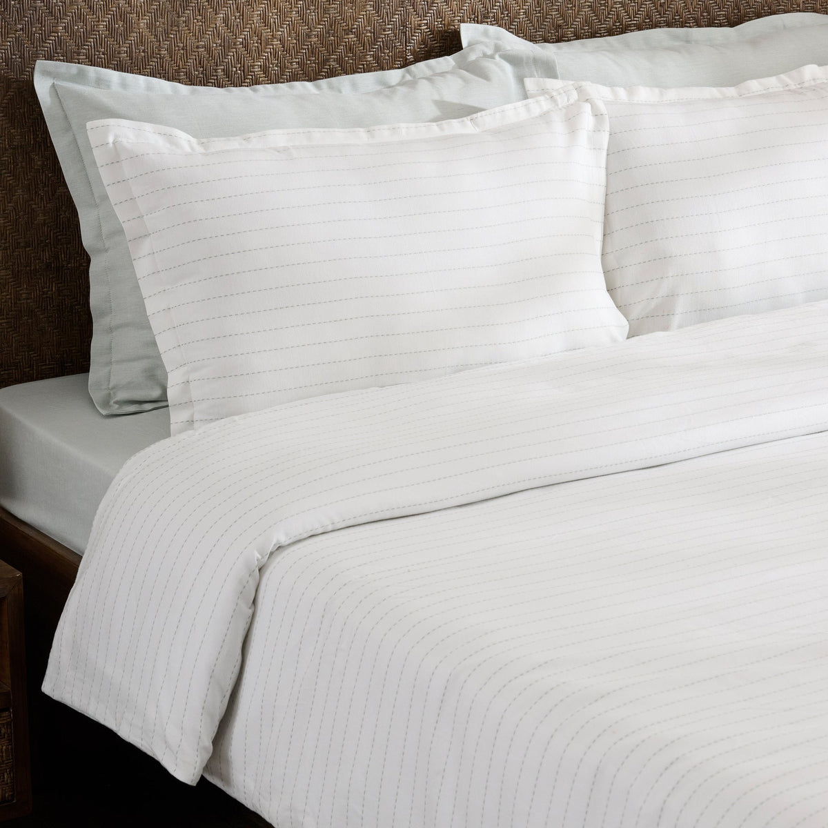 Bedset | Geometrisch motief van jacquard | Koning, 7-delige set | Antiek kantklatergoud