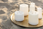 J-Line kaars 3 Vlammen - wit - medium - LED lichtjes