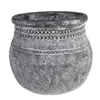 Bloempot Ø 21x19 cm Grijs Steen