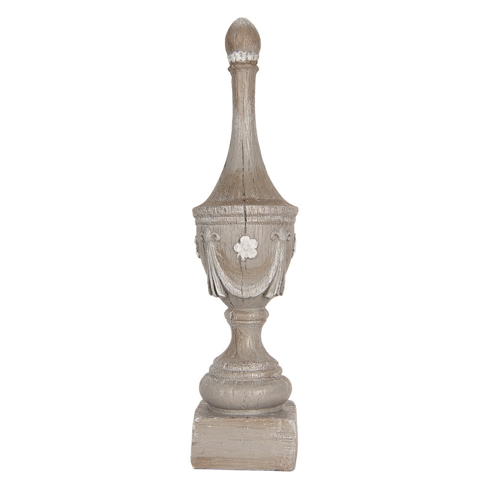Decoratie Ornament Ø 11x43 cm Grijs Kunststof
