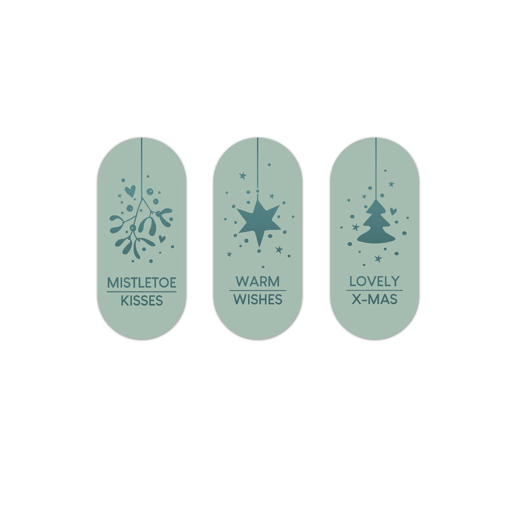 Kerst ovaaltjes - Cadeaustickers op rol - 500 stuks