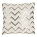Zigzag Sequin kussen gebroken wit 45x45cm