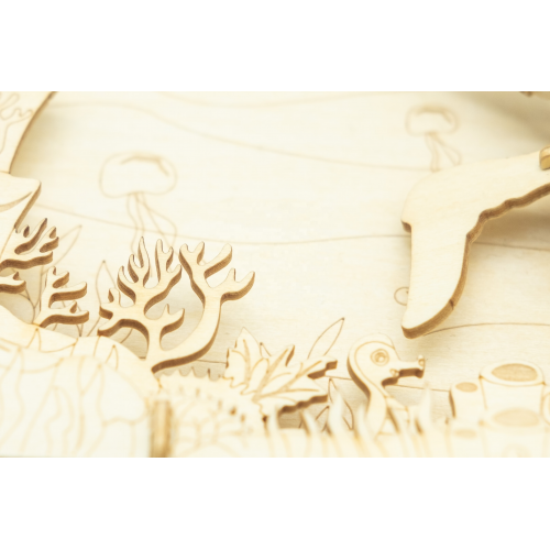 Bouwpakket 3D Theater Zeeschildpad Schildpad- hout
