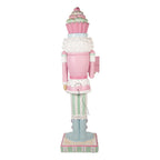 Kerstdecoratie met LED-verlichting en muziek Notenkraker 59x49x216 cm Roze Kunststof