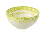J-Line kom Granada High - keramiek - wit/groen - large - Ø 28 cm