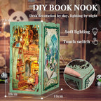 Cutebee, DIY Booknook, Panda Bookshop, DY02B, 18x11x23cm