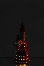 J-Line Ledkerstman - ijzer - wit/kerstrood - small