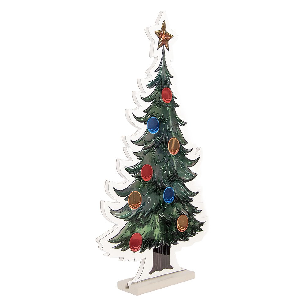 Kerst Infinity Spiegel Lamp Kerstboom 38x7x67 cm Groen Kunststof