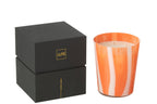 J-Line geurkaars Noa Strepen - Stone & Rock - glas - oranje - M - 68U