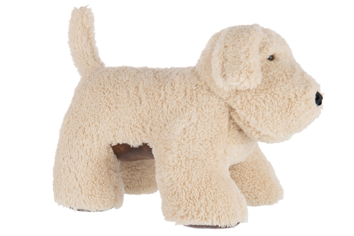 J-Line deurstop Hond - polyester - beige
