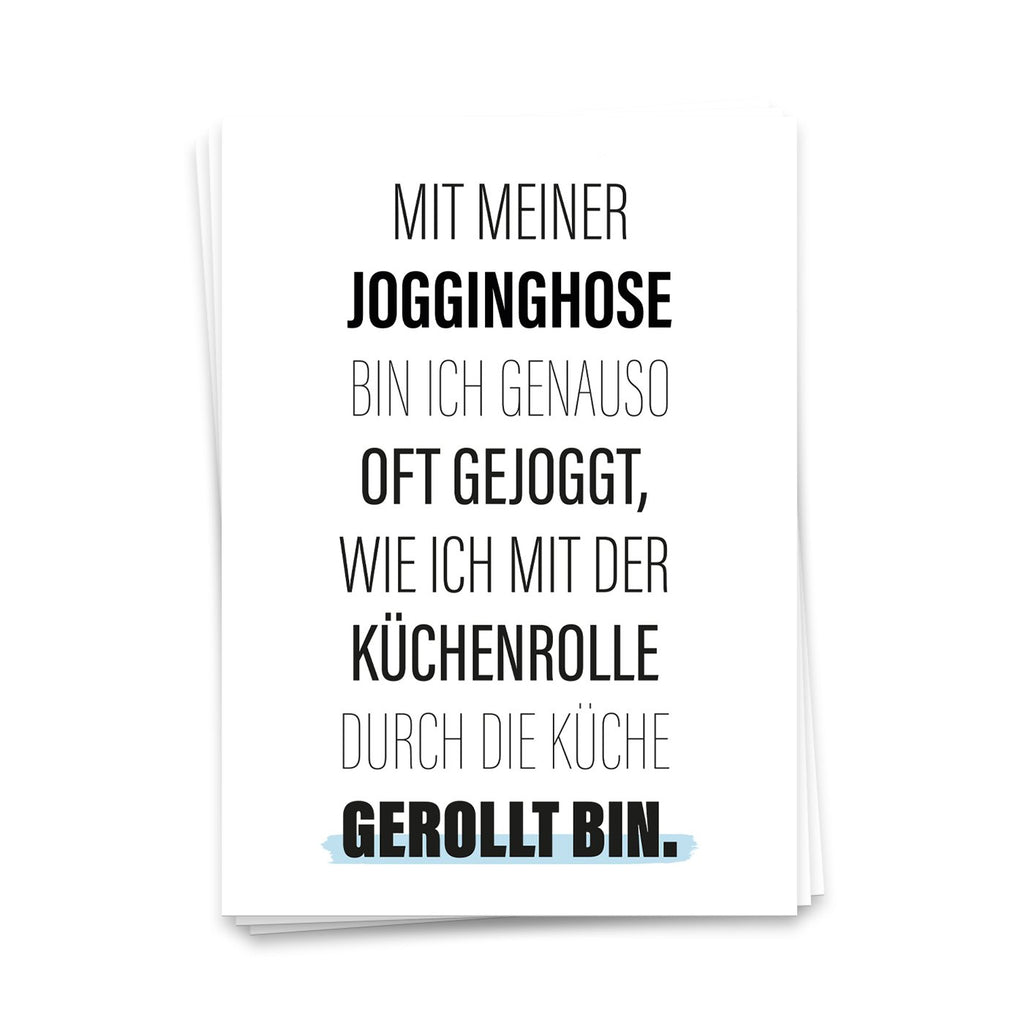 Met mijn joggingbroek - ansichtkaart 10 set