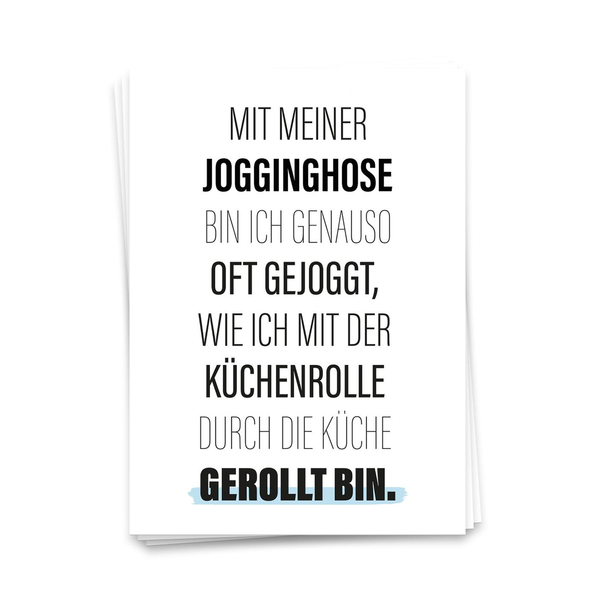 Met mijn joggingbroek - ansichtkaart 10 set