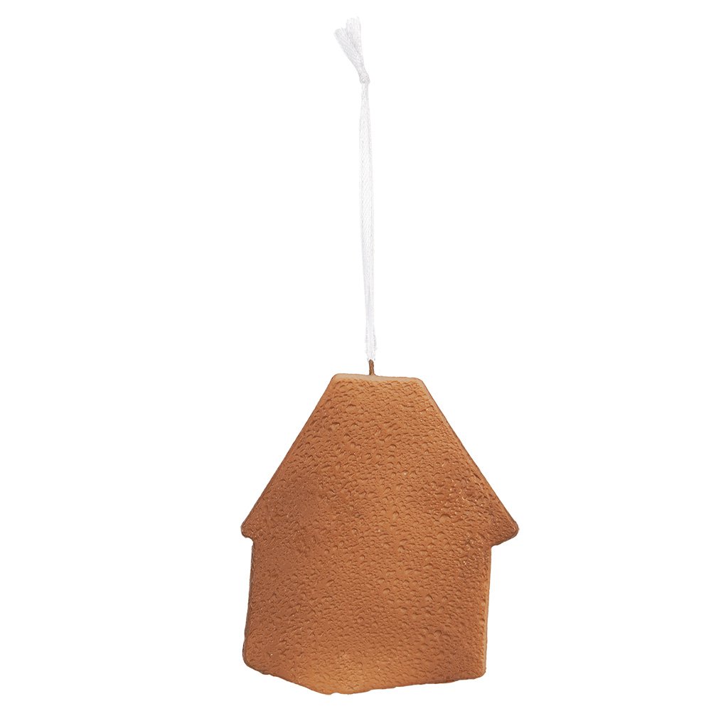 Kersthanger Gingerbread house 9x1x10 cm Wit Kunststof