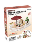 Robotime, Super Creator, Chic Café Terrace DWP09, 18 x 12,3 x 16,3cm