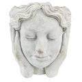 Bloempot Hoofd Ø 15x25 cm Grijs Steen plantenpot