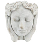 Bloempot Hoofd Ø 15x25 cm Grijs Steen plantenpot