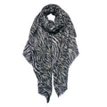 Sjaal Dames Print 90x180 cm Zwart Wit Synthetisch Shawl Dames