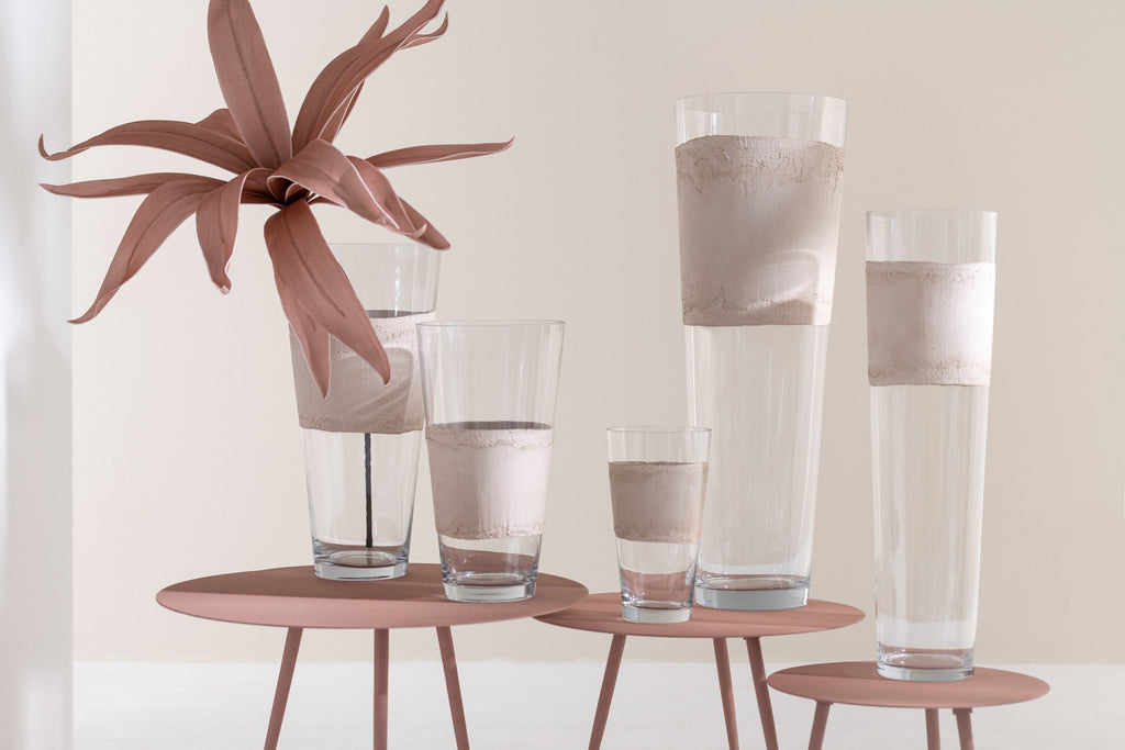 J-Line bijzettafel - ijzer - oud roze