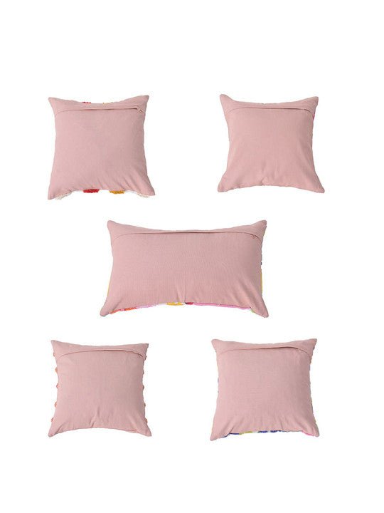 Set van 5 - Decoratieve kussenhoezen met botanisch patroon – Premium katoen – 40x40cm