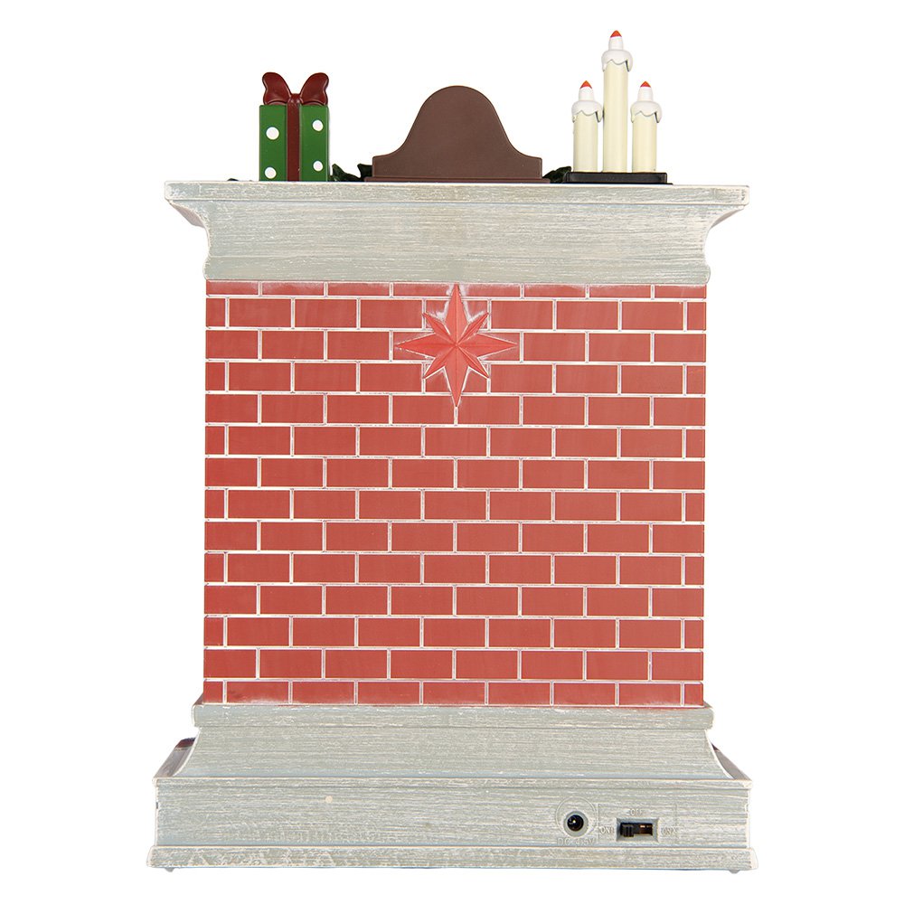 Kerstdecoratie met LED-verlichting en muziek 18x10x25 cm / 3xAA Rood Kunststof