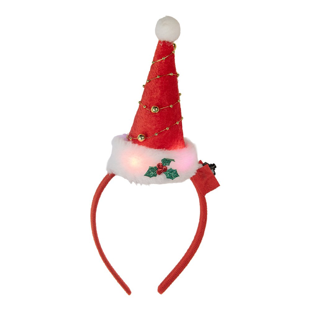Kerst Haarband 27 cm Rood Kunststof