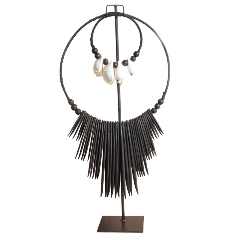 K33 zwart -wit octo ketting l