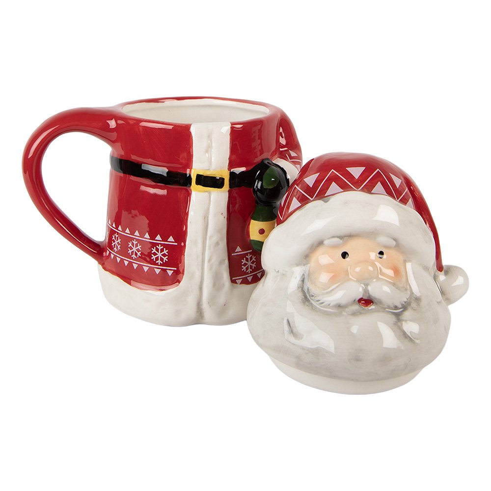 Mok Kerstman 450 ml Rood Keramiek