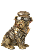 J-Line decoratie Bulldog Sigaret B - polyresin - bruin - L