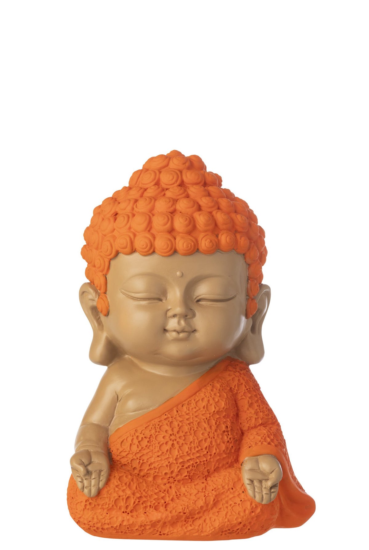 J-Line decoratie Monnik Zen - polyresin - oranje