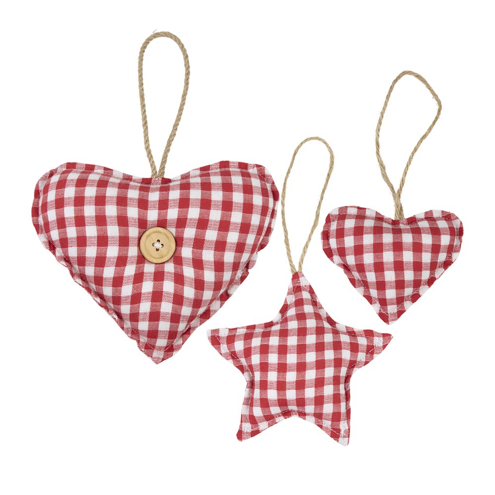 Hanger katoen ster rood 16cm