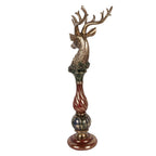 Decoratie Beeld Hert 14x17x49 cm Goudkleurig Kunststof