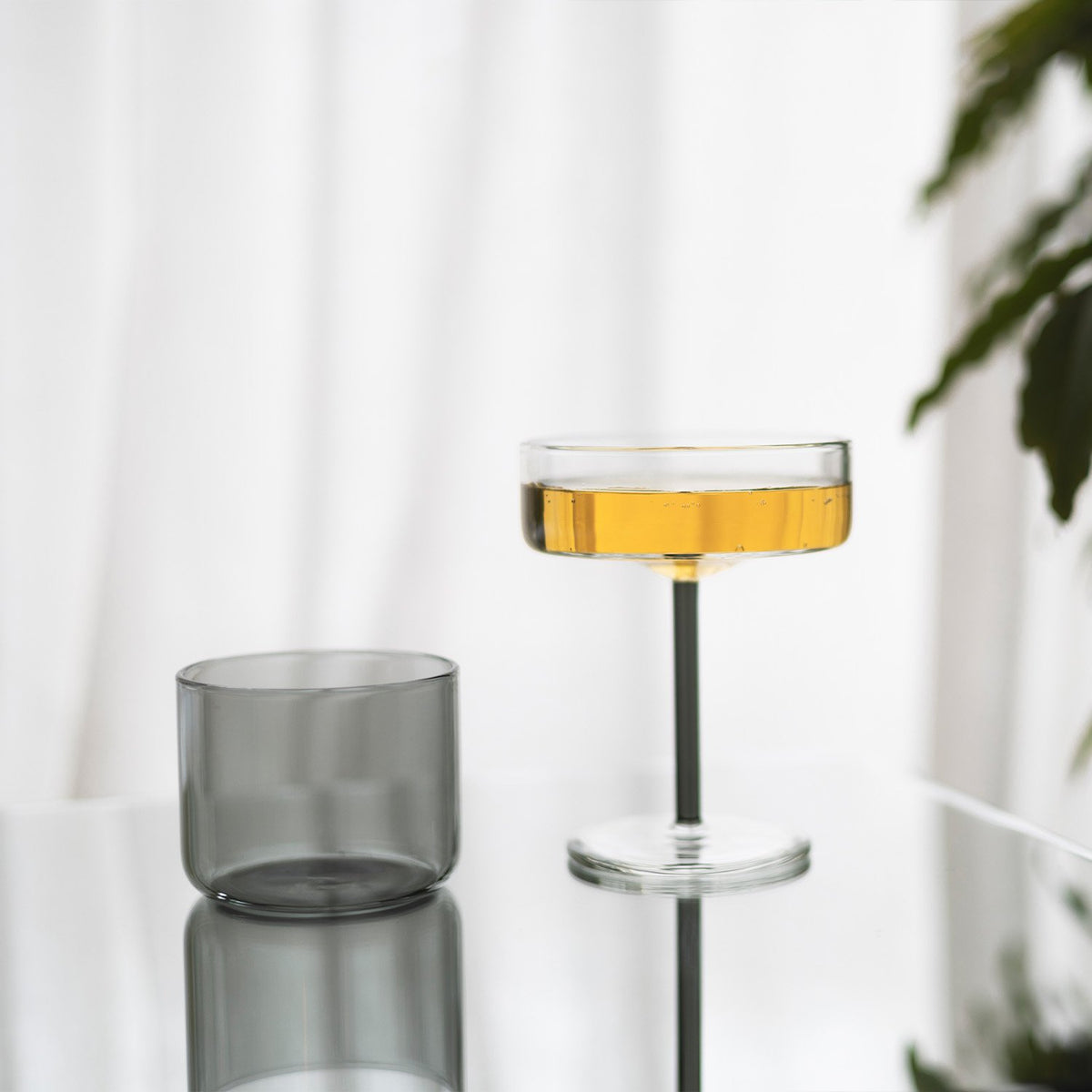 Glas 29cl grijs Fizz - Set van 4