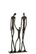 J-Line figuur Familie - aluminium - zwart