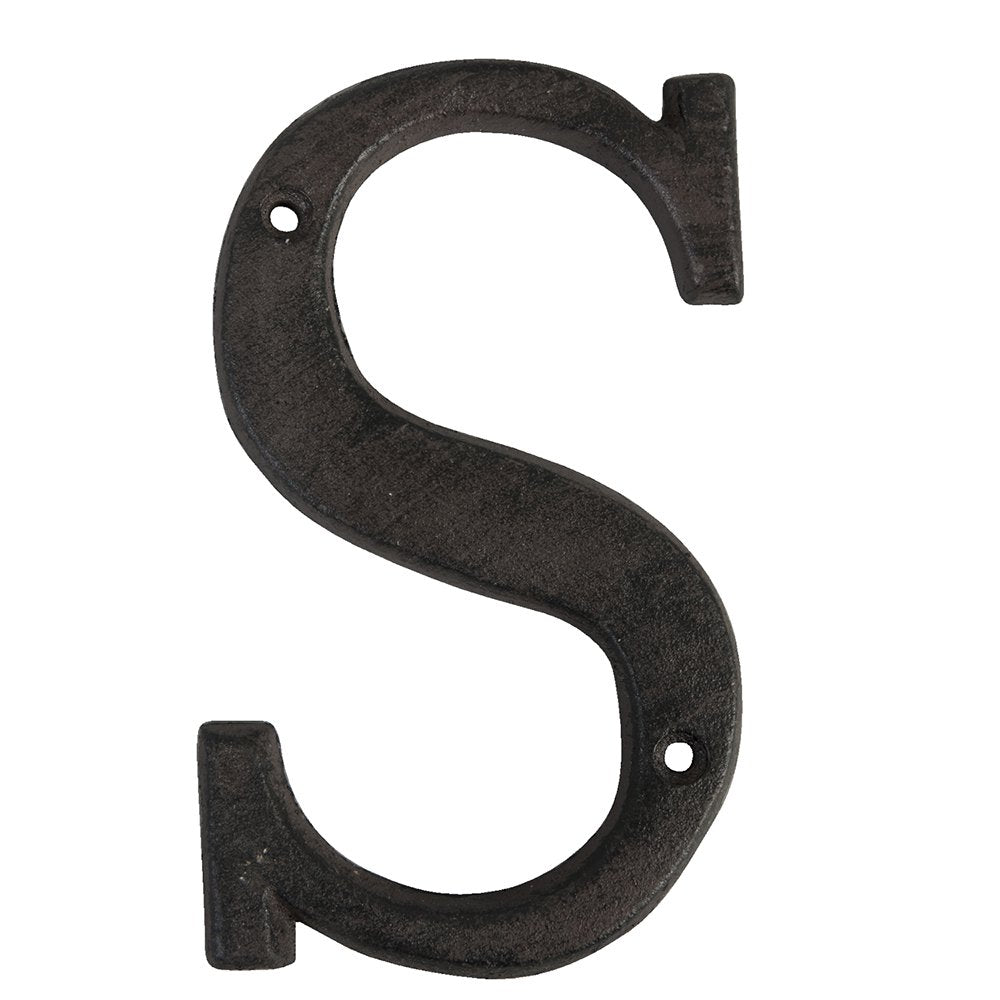Ijzeren Letter S 13 cm Bruin IJzer Decoratie Letters