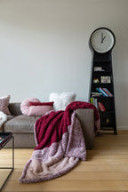 Plaid patchwork sherpa, 150x200 cm, brown